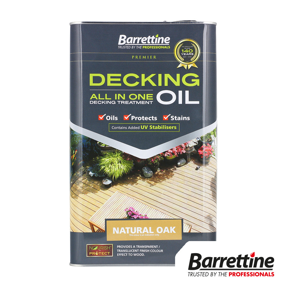 Decking Oil All In One - Natural Oak - 5L - Tin of 1