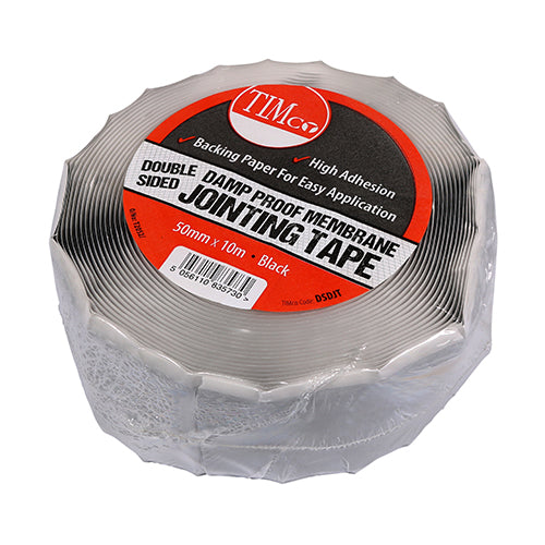 Double Sided Damp Proof Membrane Jointing Tape - 10m x 50mm - Roll of 1