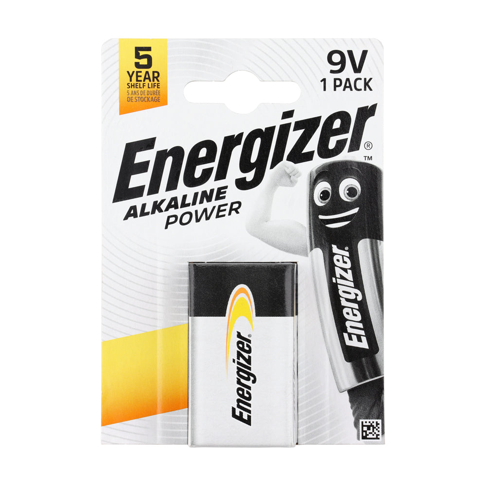 Energizer Alkaline Power 9V Battery - 9V 522 - Pack of 1