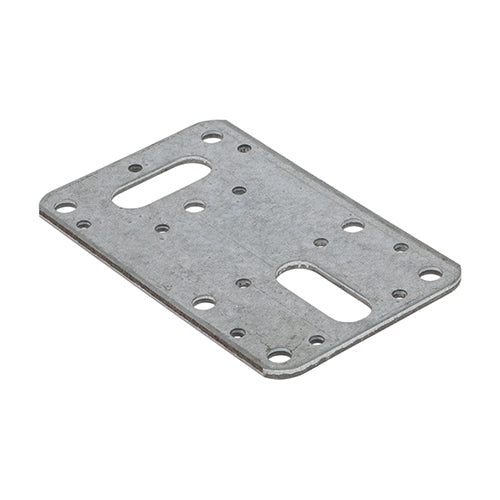 Flat Connector Plates - Galvanised - 62 x 100 - Bag of 5