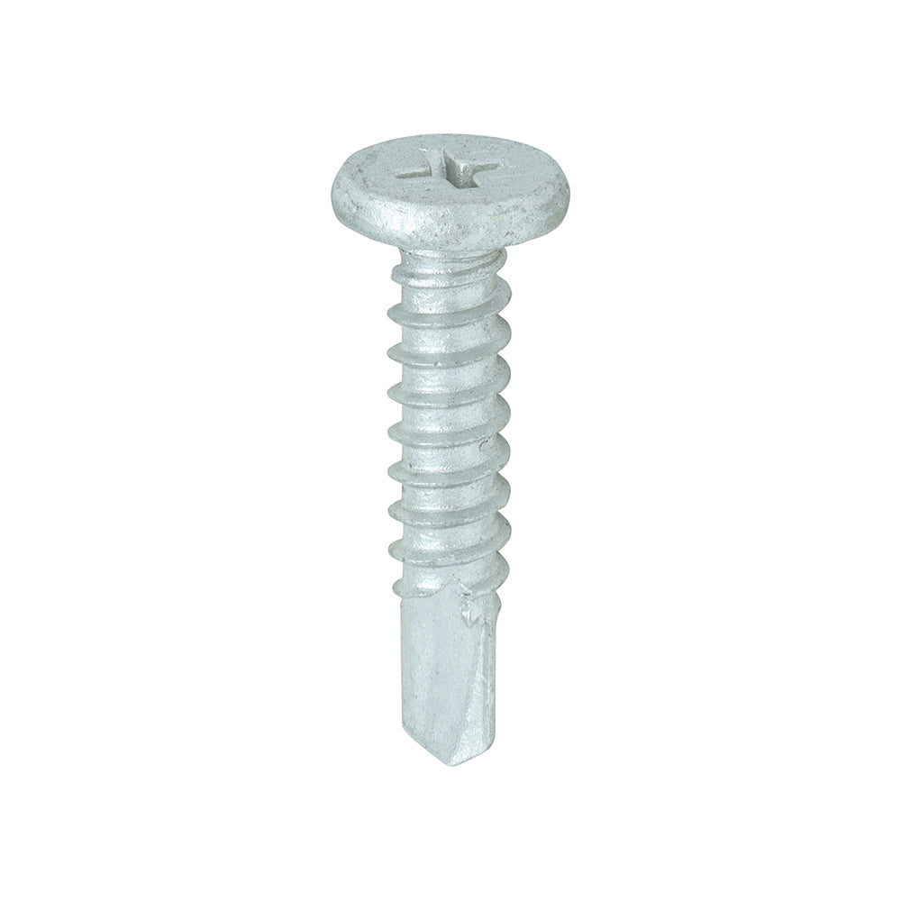 Metal Construction Sheet & Framing Screws - PH - Low Profile Pancake - Exterior - Silver Organic - 5.5 x 26 - Box of 500