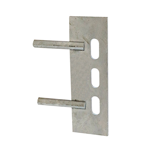 Gravel Board Clip - Twin Pin - Galvanised - 150 x 50mm - Unit of 1
