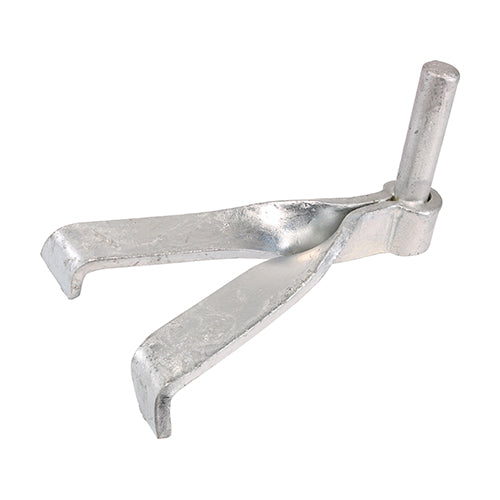 Gate Hooks To Build - Single Brick - Hot Dipped Galvanised - 16mm - Plain Bag of 1