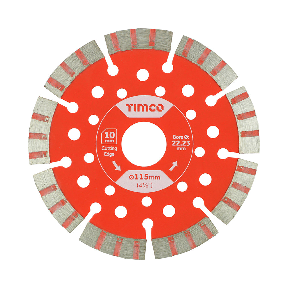Trade Diamond Blade - Segmented - 115 x 22.2 - Box of 1