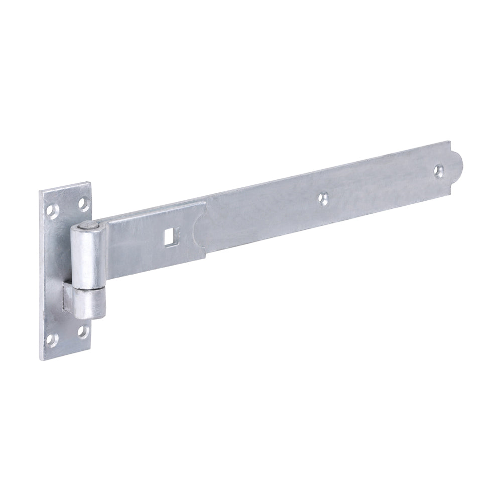 Pair of Straight Band & Hook On Plates - Hot Dipped Galvanised - 350mm - Plain Bag of 1