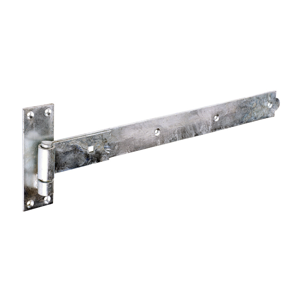 Pair of Straight Band & Hook On Plates - Hot Dipped Galvanised - 500mm - Plain Bag of 1