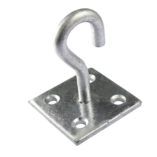 Hook on Plate - Hot Dipped Galvanised - 2" - Plain Bag of 1