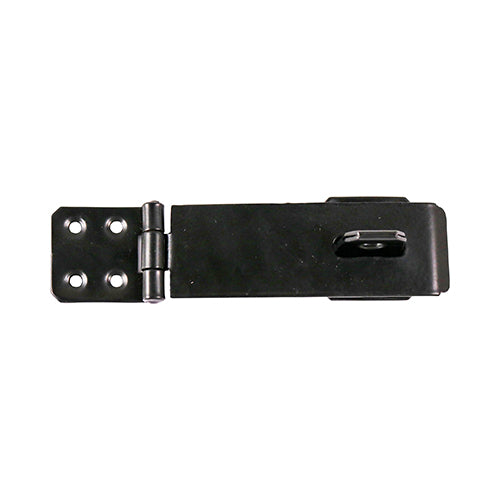 Safety Pattern Hasp & Staple - Black - 3" - TIMpac of 1