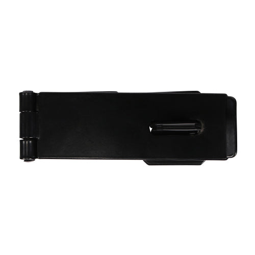 Safety Pattern Hasp & Staple - Black - 6" - Plain Bag of 1