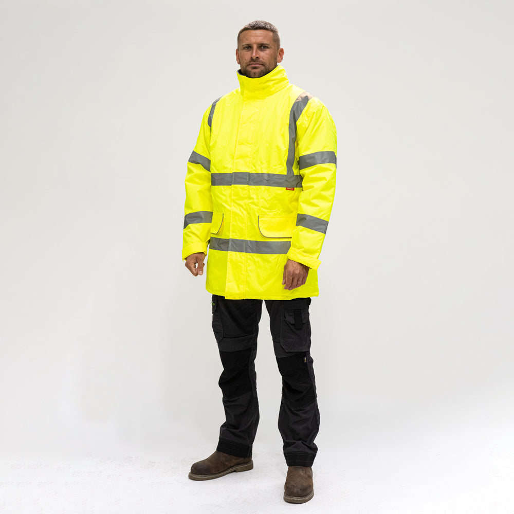 Hi-Visibility Parka Jacket - Yellow - Large - Bag of 1