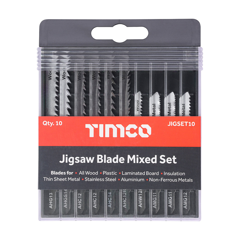 Mixed Jigsaw Set - Wood & Metal Cutting - High Carbon Steel & HSS Blades - Mixed - Case of 10
