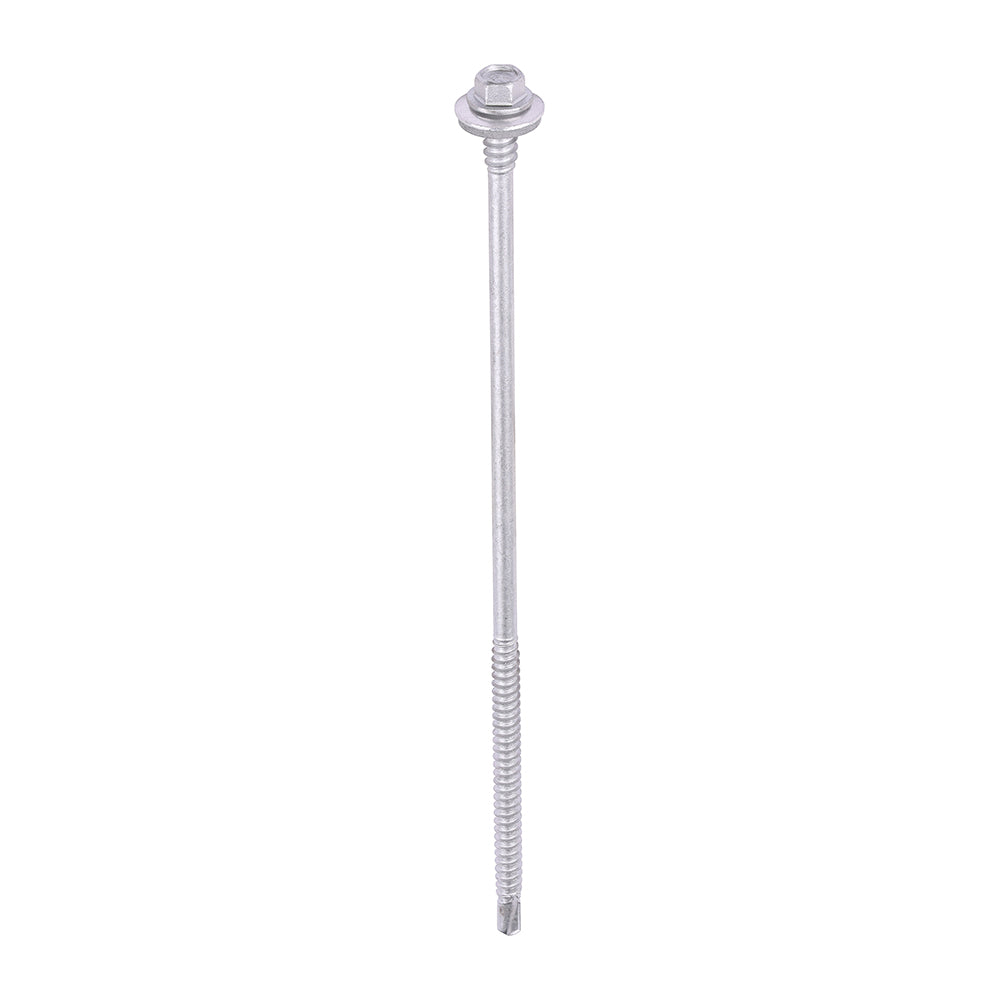Metal Construction Composite Panel Screws - Hex - EPDM Washer - Self-Drilling - Exterior - Silver Organic - 5.5/6.3 x 180 - Box of 50