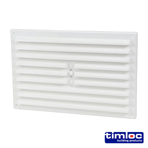 Timloc Internal Plastic Hit and Miss Louvre Grille Vent - White - 1209W - 260 x 170 - Bag of 1