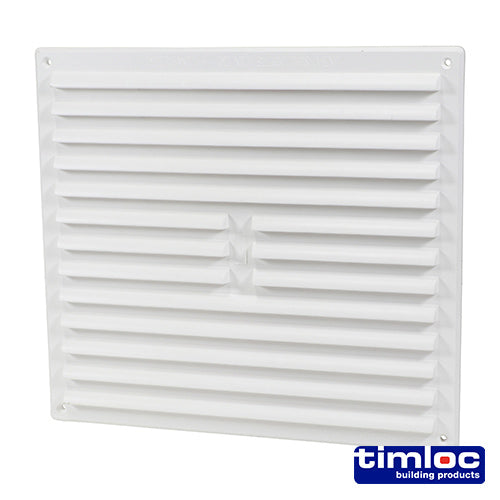 Timloc Internal Plastic Louvre Grille Vent - White - 1212W - 260 x 235 - Bag of 1