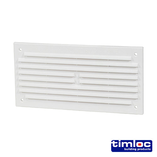 Timloc Internal Plastic Louvre Mini Grille Vent - White - 1218W - 166 x 85 - Bag of 1