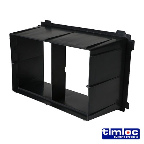 Timloc Through-Wall Cavity Sleeve Extension - Black - 1236 - 229 x 152 - Bag of 1