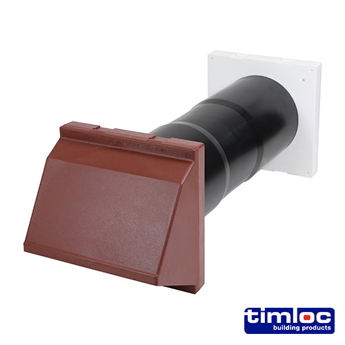 Timloc Aero Core Through-Wall Ventilation Set Cowl and Baffle - Brown - ACV7CBR - 127 x 350 - Bag of 1