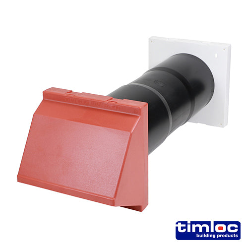 Timloc Aero Core Through-Wall Ventilation Set with Cowl and Baffle - Terracotta - ACV7CTE - 127 x 350 - Bag of 1