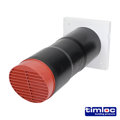 Timloc Aero Core Through-Wall Vent High Rise and Baffle - Terracotta - ACV7HRTE - 127 x 350 - Bag of 1