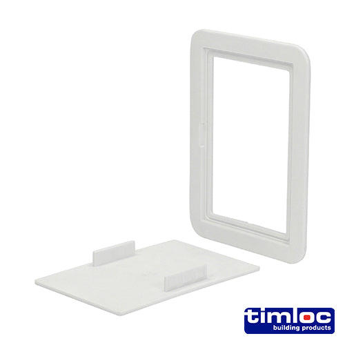 Timloc Access Panel - Plastic - Clip Fit - White - AP110 - 115 x 165 - Bag of 1
