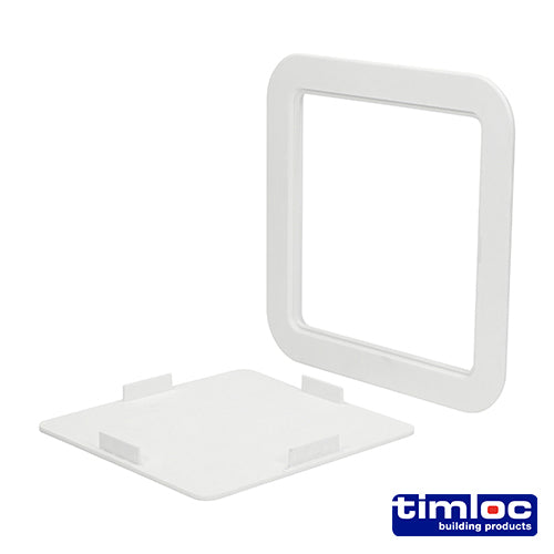 Timloc Access Panel - Plastic - Clip Fit - White - AP200 - 205 x 205 - Bag of 1