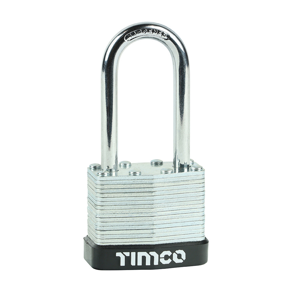 Laminated Padlock Long Shackle - 40mm - Blister Pack of 1