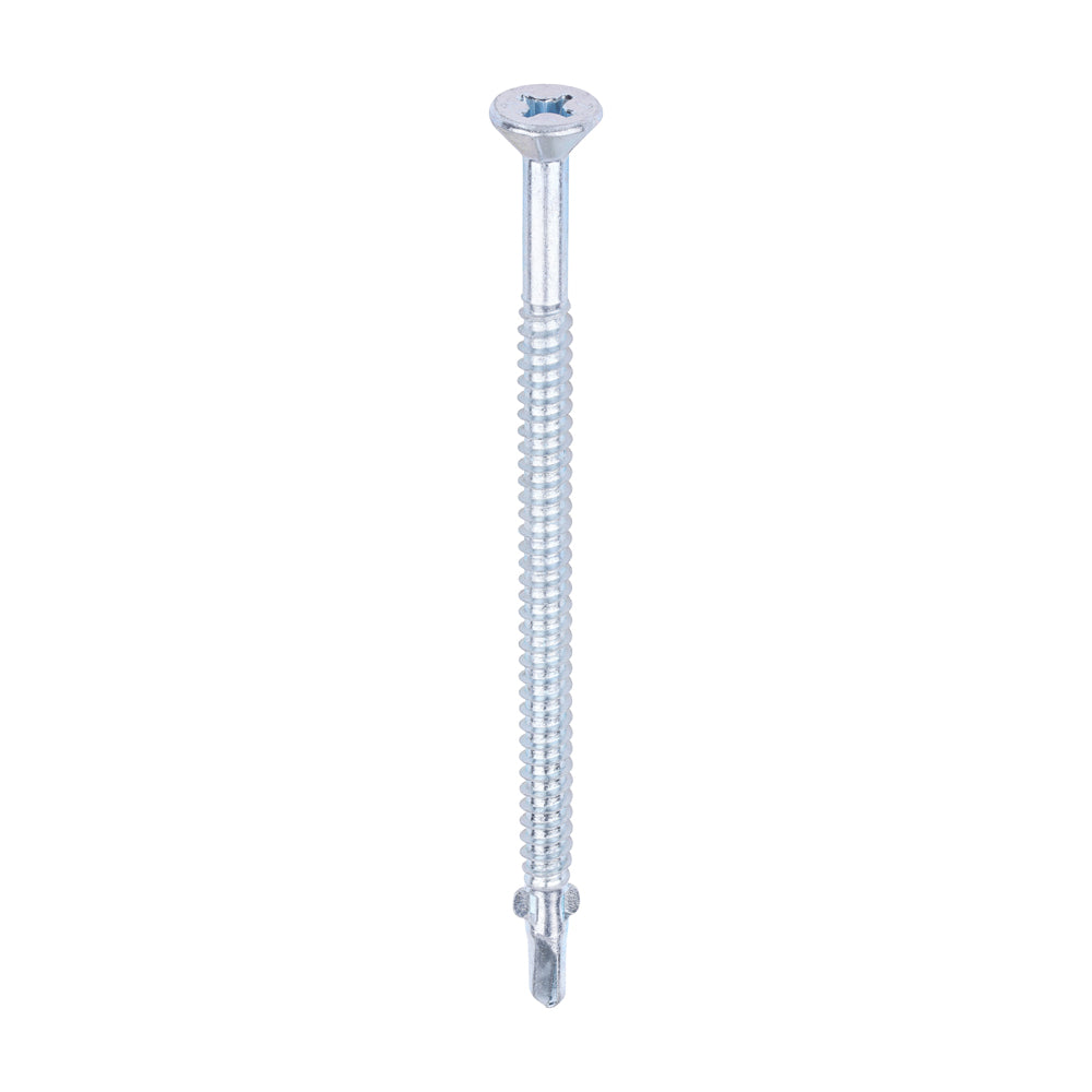 Metal Construction Timber to Light Section Screws - Countersunk - Wing-Tip - Self-Drilling - Zinc - 5.5 x 100 - Box of 100