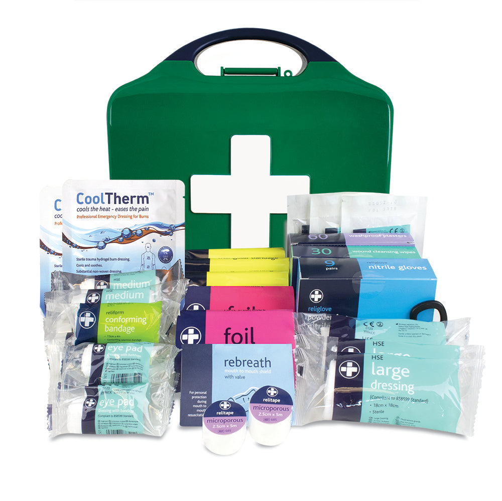 Workplace First Aid Kit - British Standard Compliant - Medium - Case of 1