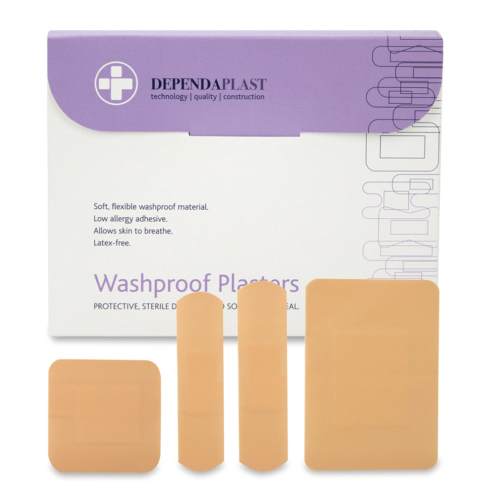 Washproof Plasters - Assorted - Box of 100