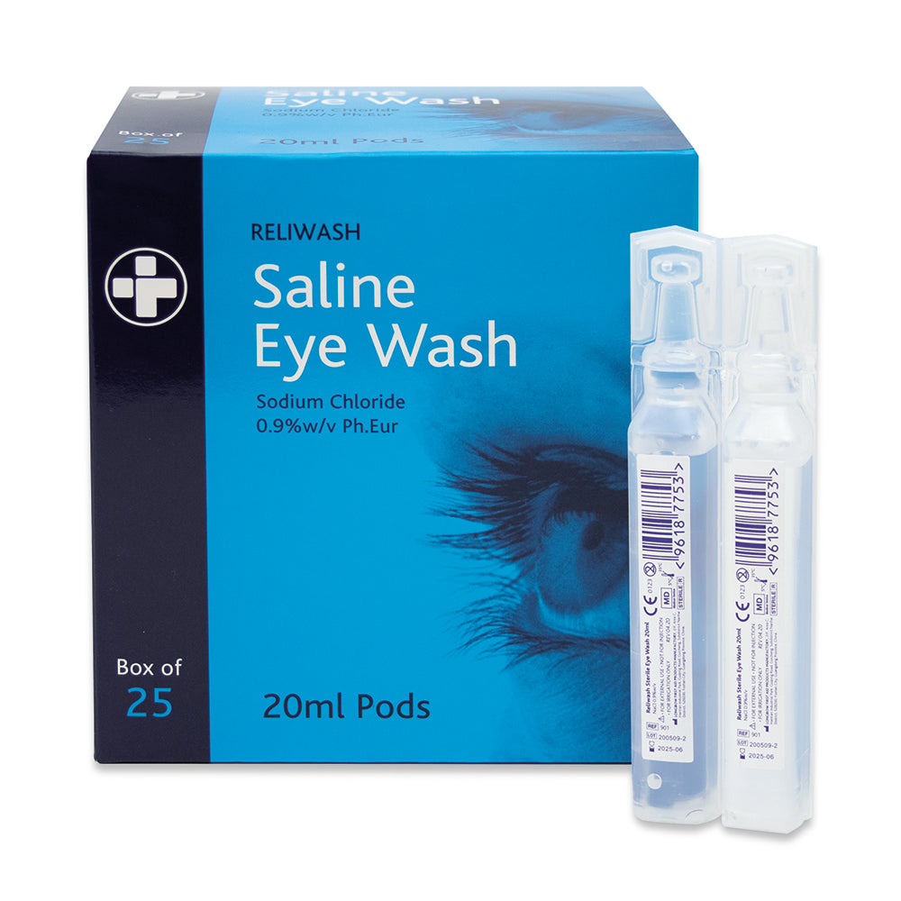 Eye Wash Saline - Pods - 20ml - Box of 25