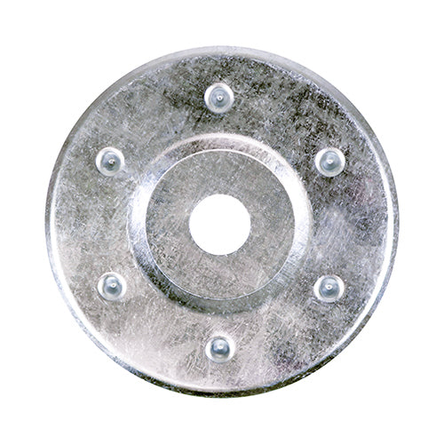 Large Metal Insulation Discs - Galvanised - 85mm - Box of 50
