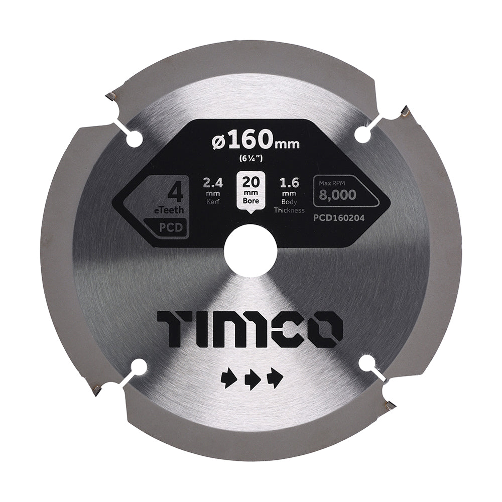 PCD Fibre Cement Saw Blade - 160 x 20 x 4T - Clamshell of 1