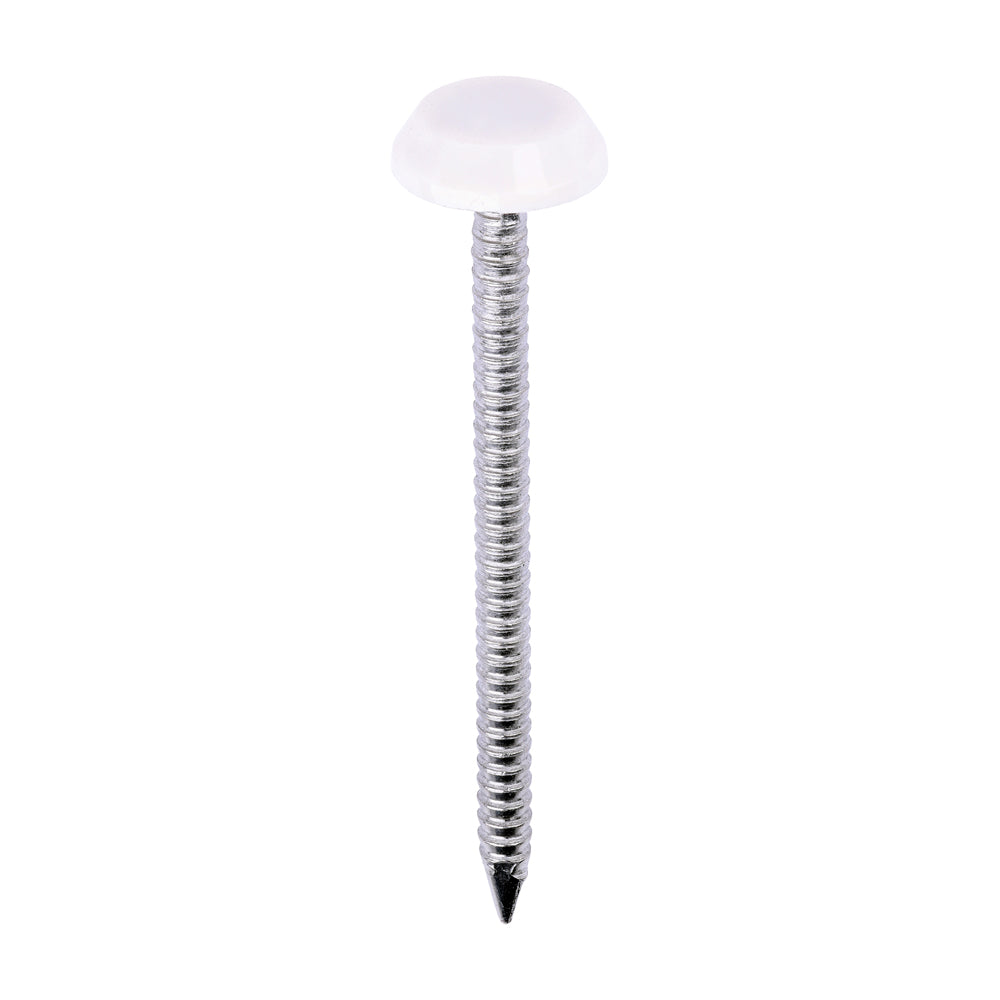 Polymer Headed Nails - A4 Stainless Steel - Cream - 50mm - Box of 100