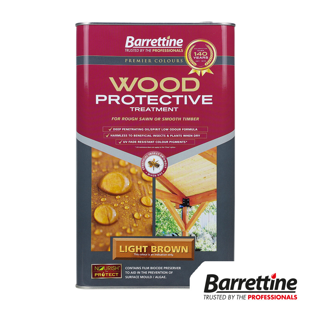 Wood Protective Treatment - Light Brown - 5L - Tin of 1