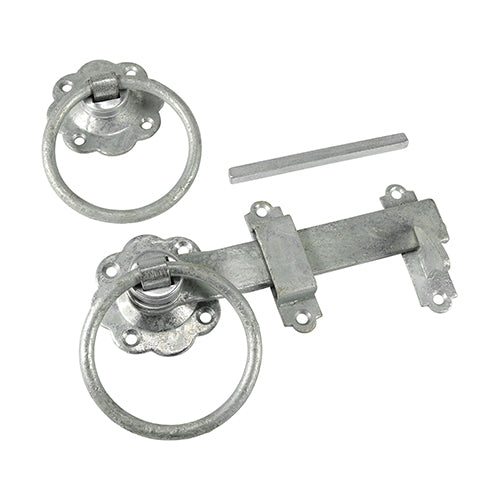 Ring Gate Latch - Plain - Hot Dipped Galvanised - 6" - Plain Bag of 1