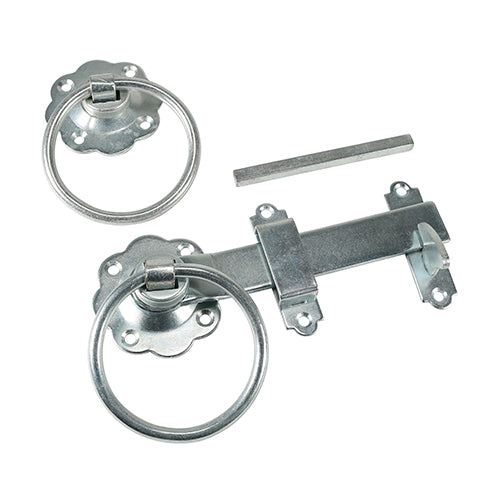 Ring Gate Latch - Plain - Zinc - 6" - Plain Bag of 1