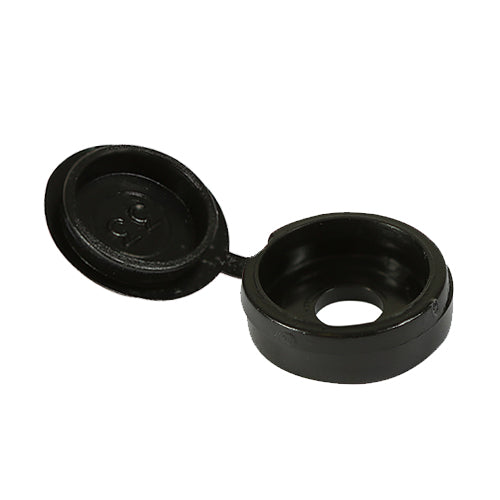 Hinged Screw Caps - Small - Black - To fit 3.0 to 4.5 Screw - TIMpac of 100