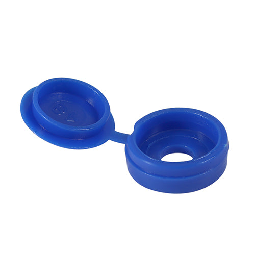 Hinged Screw Caps - Small - Blue - To fit 3.0 to 4.5 Screw - TIMpac of 100