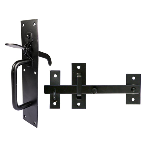 Suffolk Latch - Medium Duty - Black - 205 x 45mm - TIMbag of 1