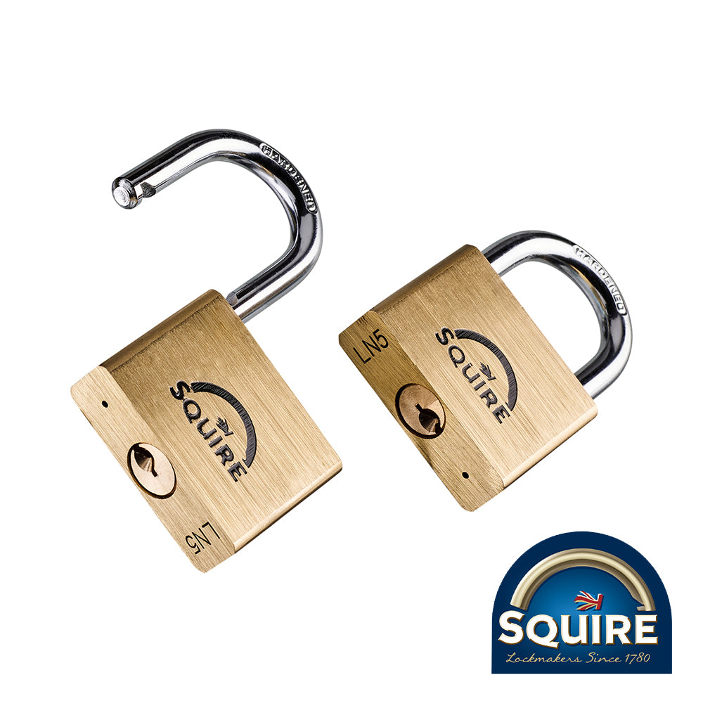Premium Brass Lion Padlock - Keyed Alike - LN5T - 50mm - Blister Pack of 2