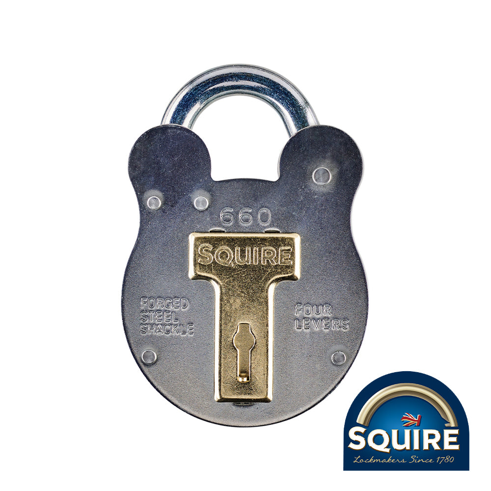 Old English 4 Lever Padlock - 660 - 60mm - Blister Pack of 1
