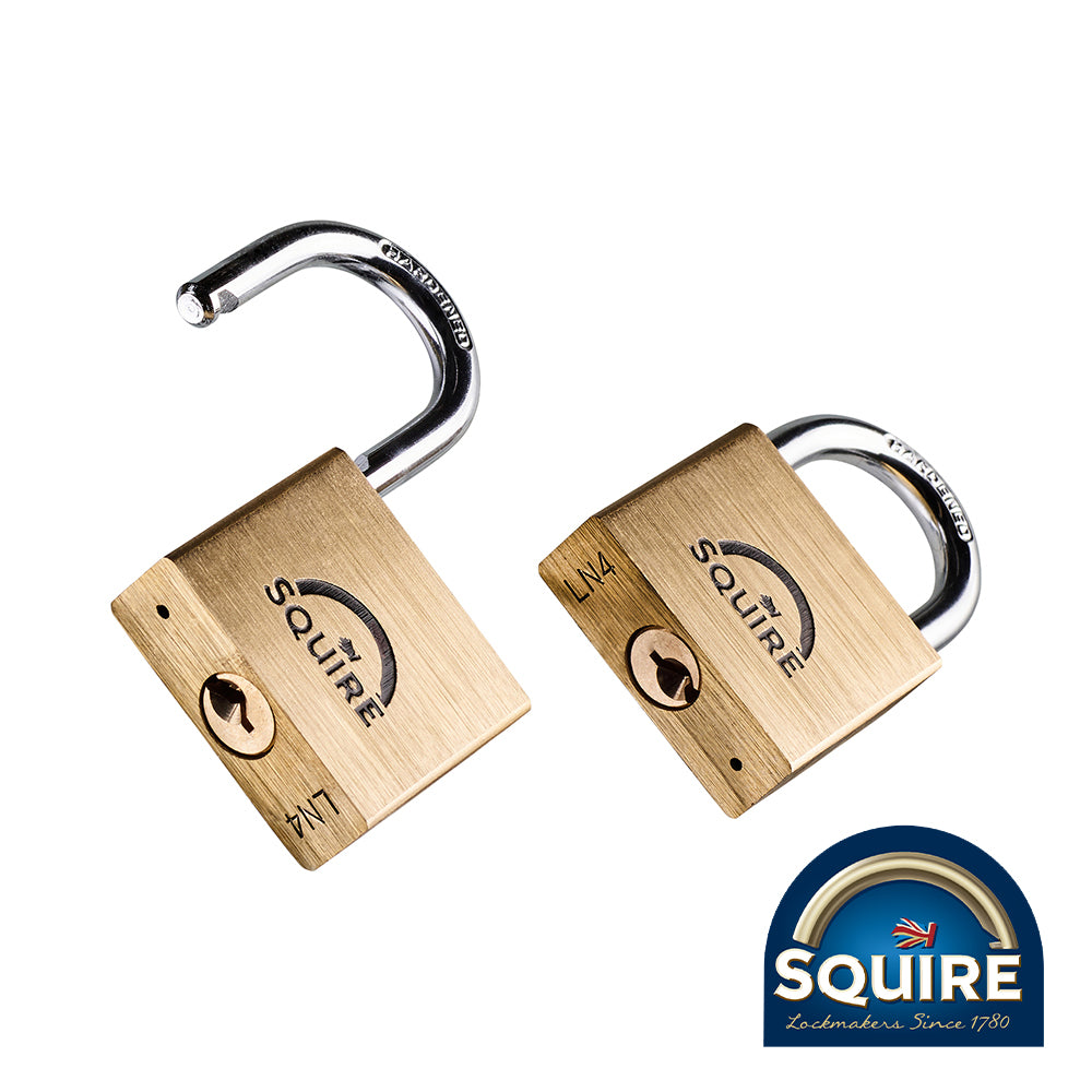 Premium Brass Lion Padlock - Keyed Alike - LN4T - 40mm - Blister Pack of 2