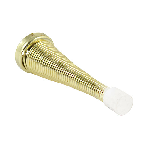 Spring Door Stops - Electro Brass - 78 x 24 - TIMpac of 2
