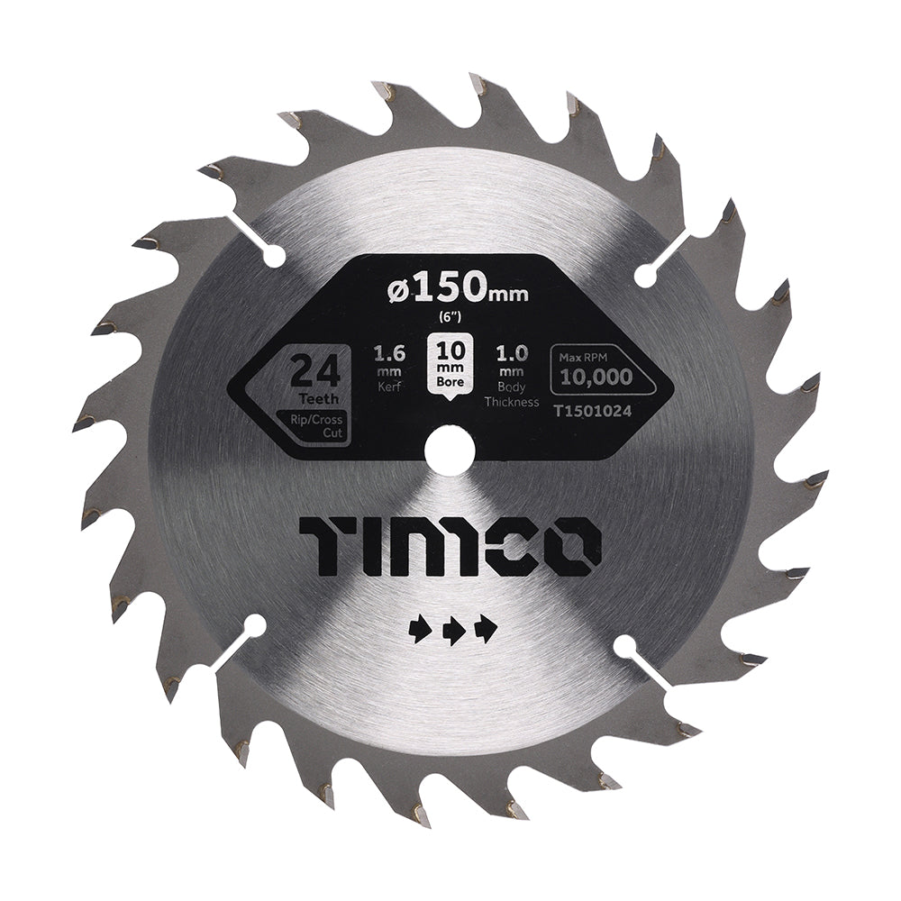 Handheld Cordless Circular Saw Blade - 150 x 10 x 24T - Clamshell of 1