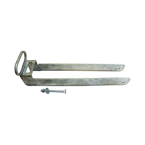 Throw-Over Gate Loop With Lifting Handle - Hot Dipped Galvanised - 350mm - Plain Bag of 1