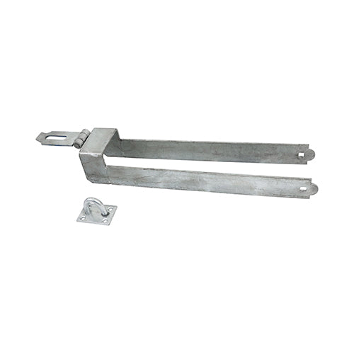 Throw-Over Locking Gate Loop - Hot Dipped Galvanised - 450mm - Plain Bag of 1