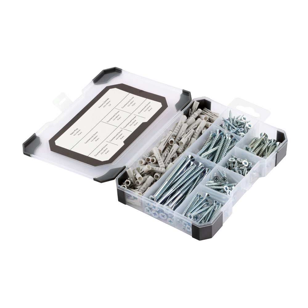 Mixed Tray - Screws Plug & Drill Bit - Zinc - Tray of 251