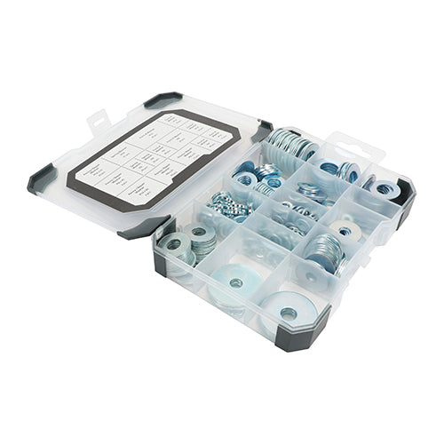 Mixed Tray - Washers - Zinc - Tray of 291