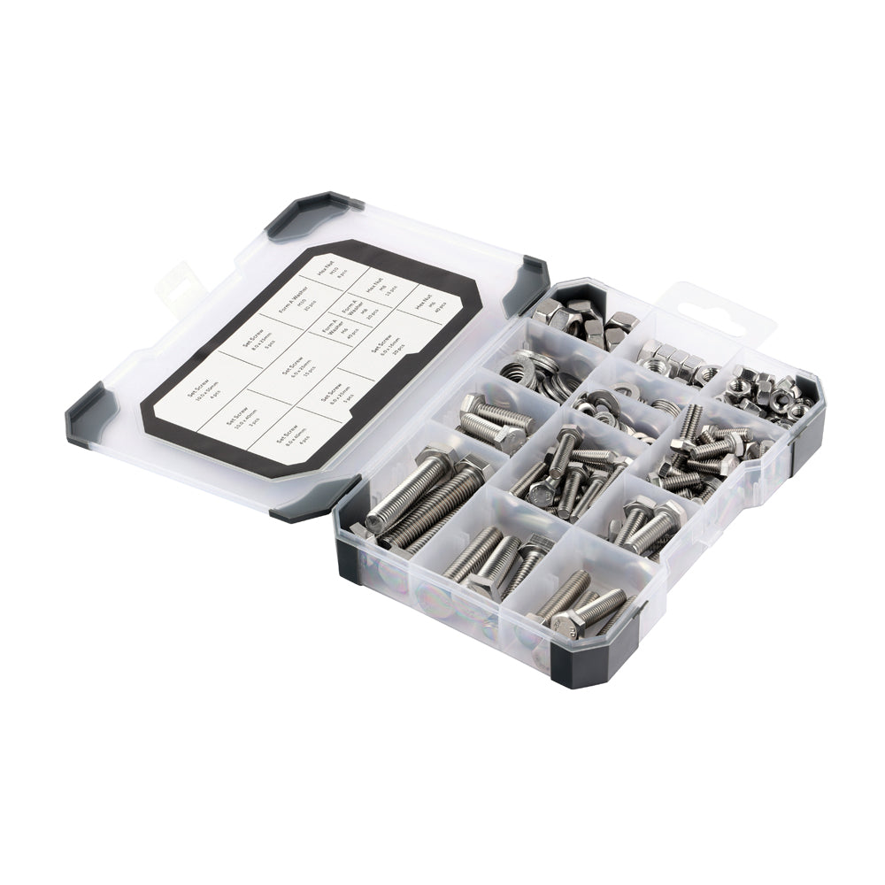 Mixed Tray - Set Screws Nuts Washers - Zinc - Tray of 199