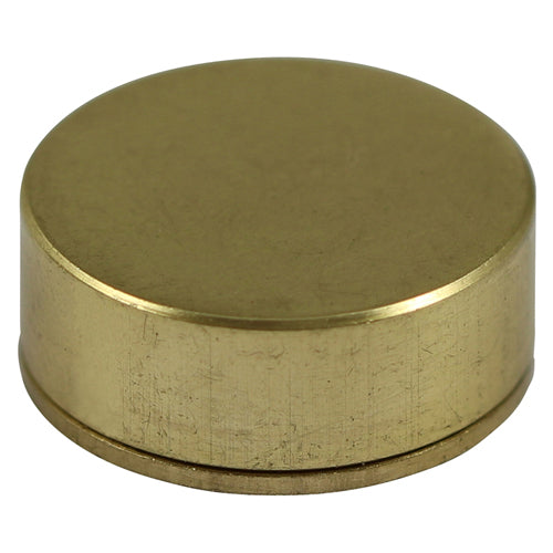 Threaded Screw Caps - Solid Brass - Satin - 14mm - TIMpac of 4